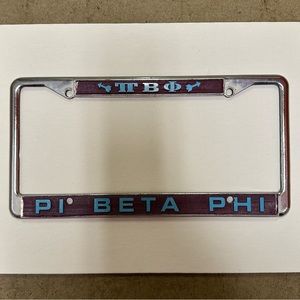 PI BETA PHI PI PHI car license plate holder